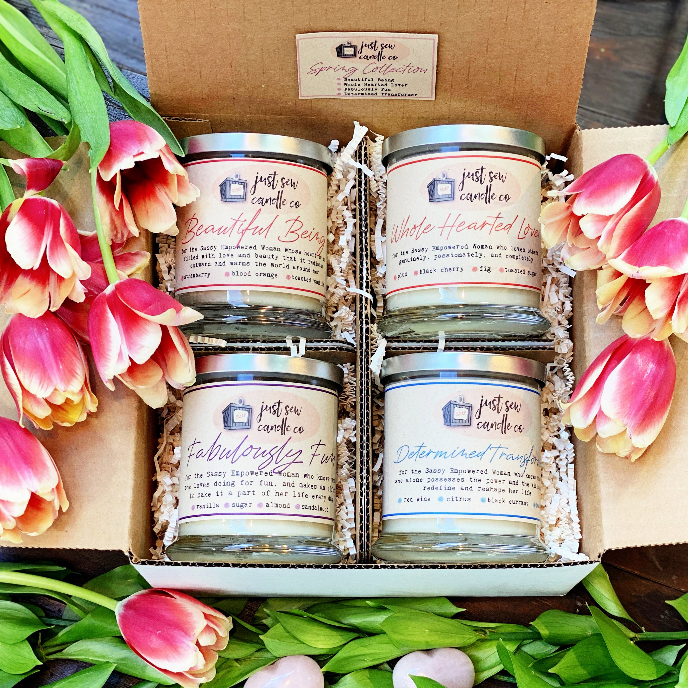 Spring Candles Gift Set in 3 Sizes | Just SEW Candle Co